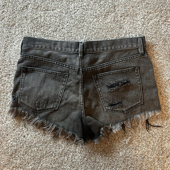 free people black denim shorts size 27 - Picture 2 of 3